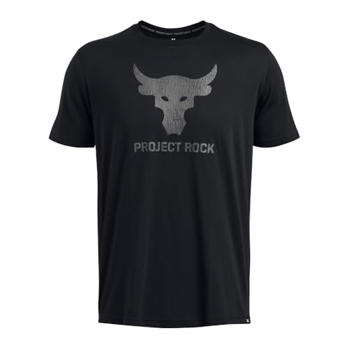 Under Armour Men's Project Rock Payoff Graphic Short Sleeve T Shirt, (002) Black / / Castlerock, 3X-Large - Image 2