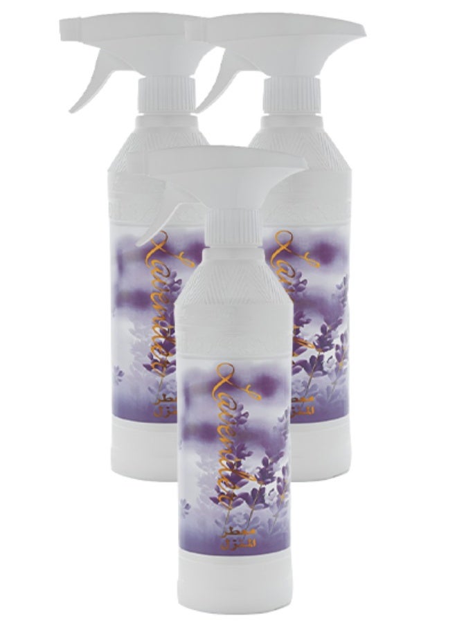 Banafa 3 Pieces Lavender House Freshener 500ml - Image 1