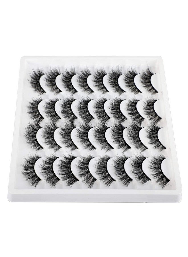 JIMIRE 16 Pairs False Eyelashes Fluffy Natural Fake Lashes 3D Volume Lashes Pack for Cat-Eye Look - Image 5