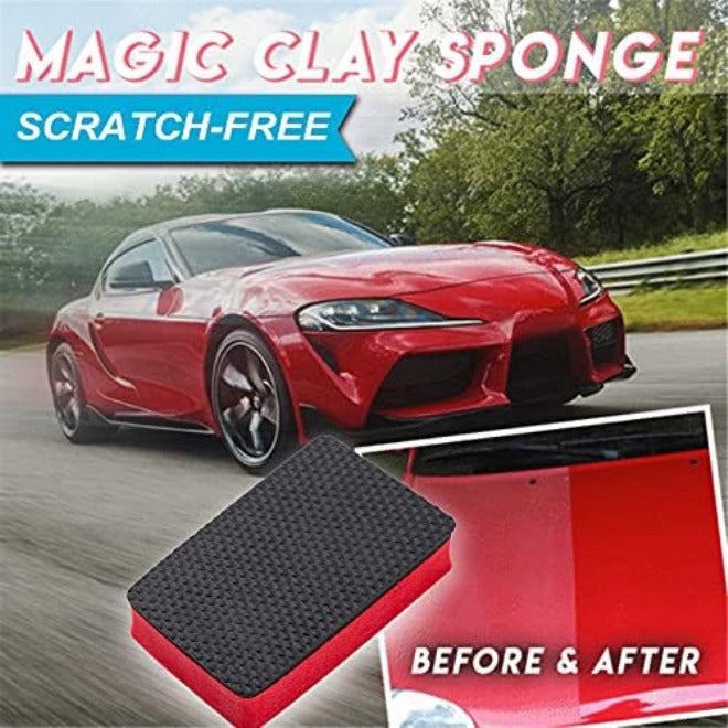 JIANFA 8PCS Clay Bar Sponge, Fine Grade Auto Detailing,Magic Car Pad Block Cleaning, Wax Polish Pad Tool, Kitchen Cleaning Sponge Home Cleaner, Reusable and Washable - Image 2