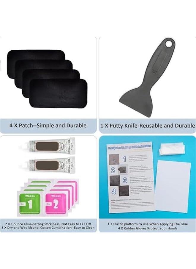Trampoline Patch Repair Kit, 4X 8 Rectangular On Patches, Repair Trampoline Mat Kit, Puncture Repair Patches, Trampoline Mat Patch Repair Kit, Repair Holes Or Tears in A Trampoline Mat