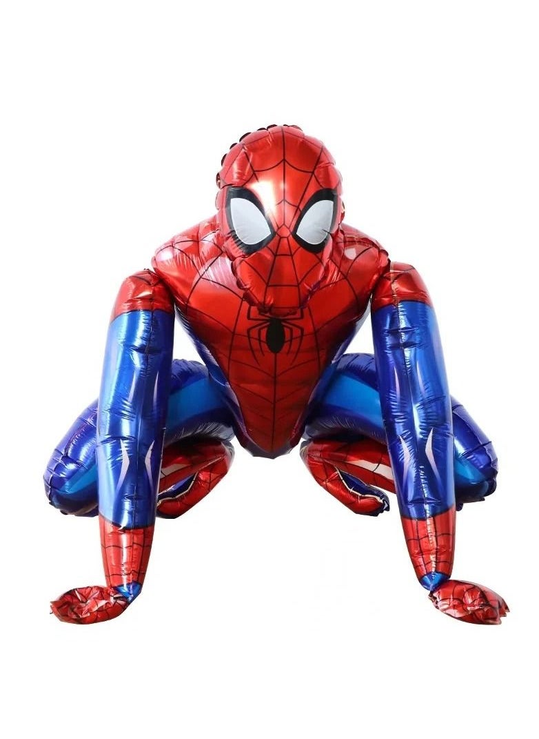 Sharpdo 3D Stereo Assembly Spiderman Aluminum Film Balloon Children's Cartoon Toy Party Decoration Standing Aluminum Film Balloon55X63CM  - Image 1