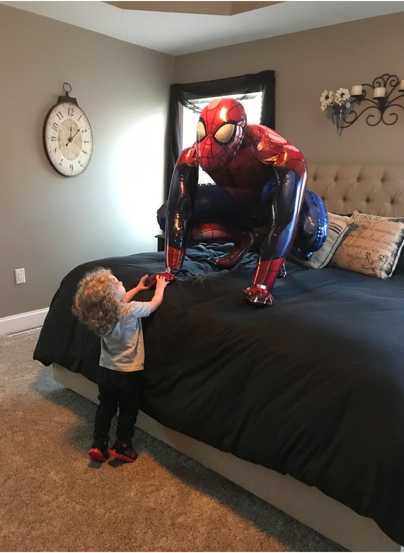 Sharpdo 3D Stereo Assembly Spiderman Aluminum Film Balloon Children's Cartoon Toy Party Decoration Standing Aluminum Film Balloon55X63CM  - Image 5