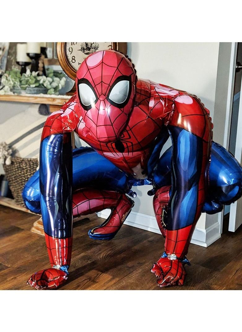 Sharpdo 3D Stereo Assembly Spiderman Aluminum Film Balloon Children's Cartoon Toy Party Decoration Standing Aluminum Film Balloon55X63CM  - Image 3