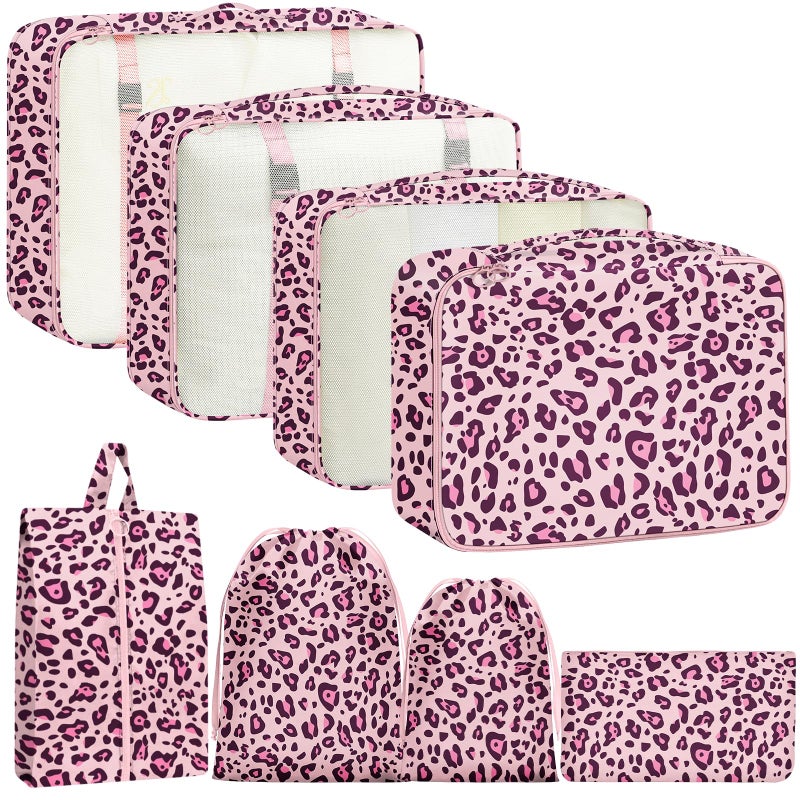 YEEYAA Packing Cubes for Travel 8 Set Luggage Organizer Bags for Family Mesh Breathable Packing Cubes for Suitcases Durable Travel Essentials Bags Set - Image 2