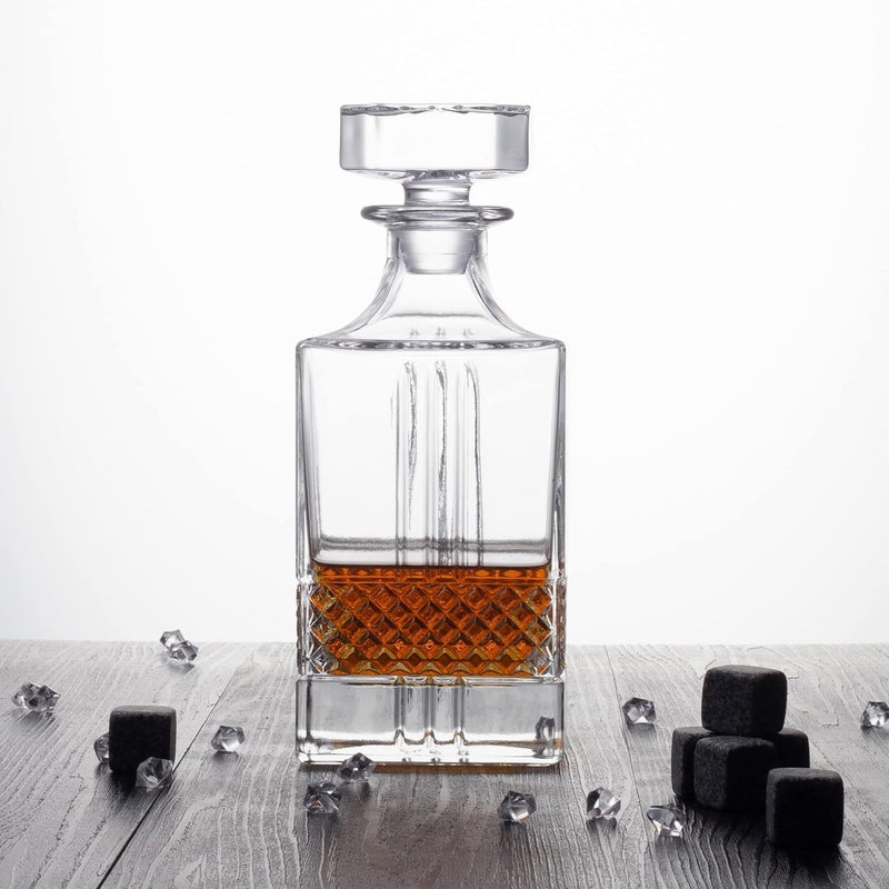 BHTHIM BHTHIM - Whiskey Decanter - Glass Decanter - Perfact for Whiskey, Wine, Scotch, Vodka -750ml. (Decanter)  - Image 2