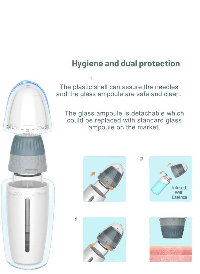 bio needle - Home Use Dr. Pen Derma Stamp Adjustable 0-1.5mm H24 Bio Needle for Skin Rejuvenation & 0.5mm for Men's Beard Growth - Image 1