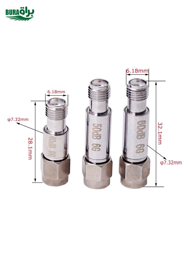 BURAQ 50dBi SMA Attenuator DC-6GHz SMA Coaxial Fixed Connectors  - Image 5