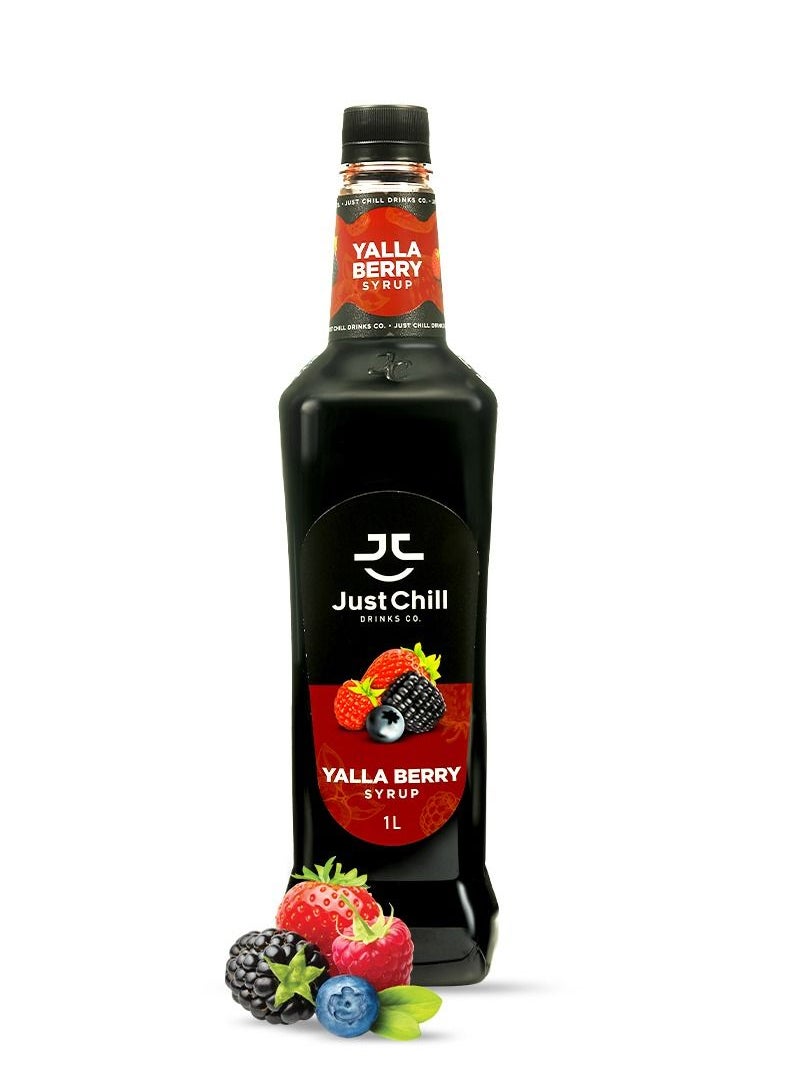 Just Chill Drinks Co. - Yalla Berry Fruit Syrup 1 Litre - Image 1