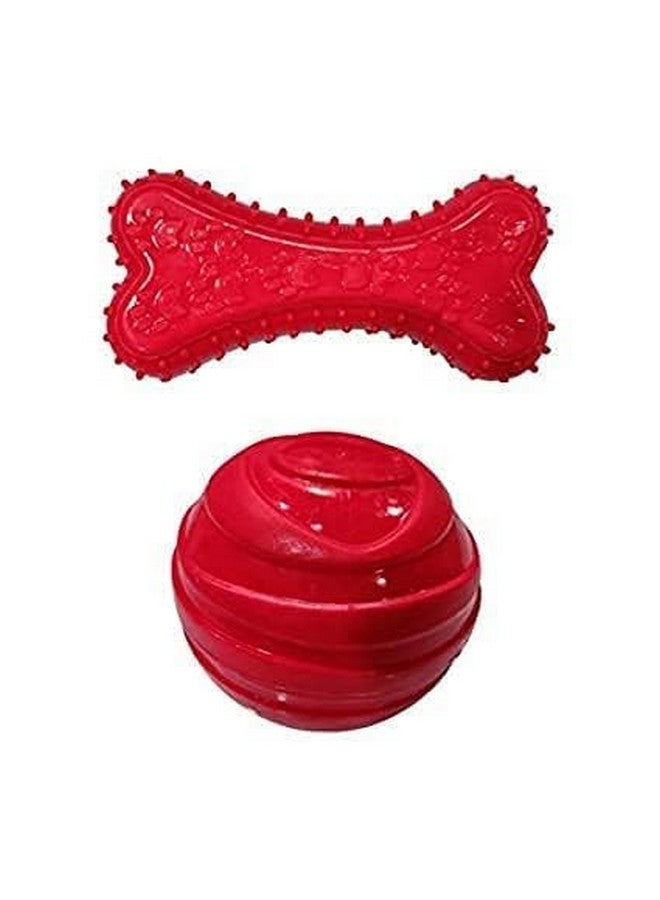 كرة مضغ غير سامة قوية ومتينة للغاية وشوكية وعظمة مسننة لإحضارها للكلاب والجراء والسلالات - Image 1