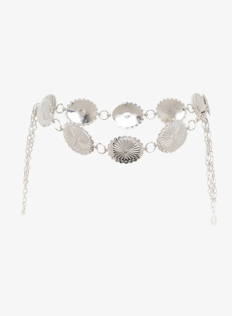 Ginger Silver Chain Belt