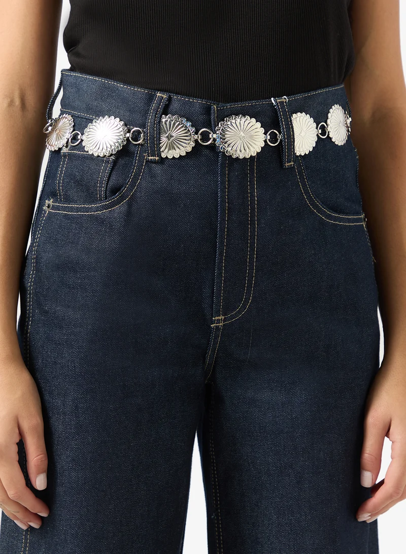 Ginger Silver Chain Belt