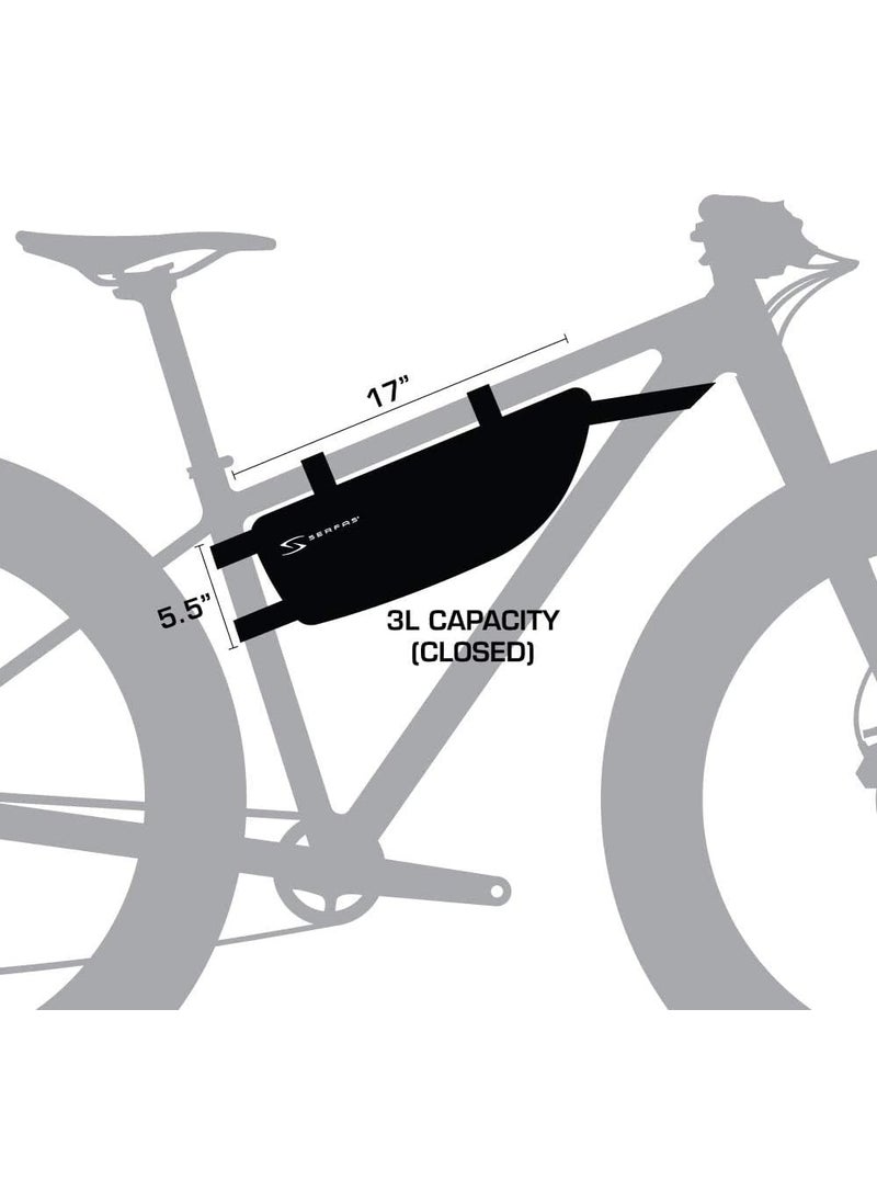 SERFAS Serfas Ark Expandable HalfFrame Bicycle Bag Black  - Image 4