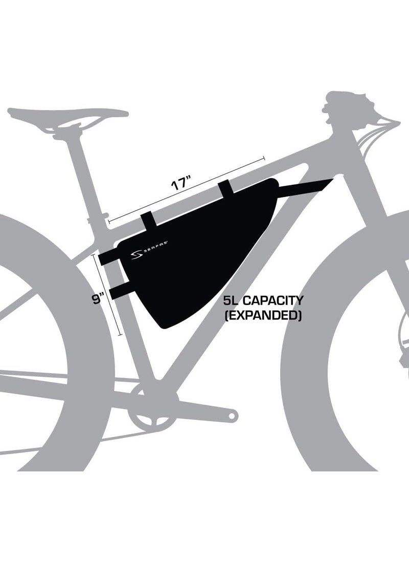 SERFAS Serfas Ark Expandable HalfFrame Bicycle Bag Black  - Image 5