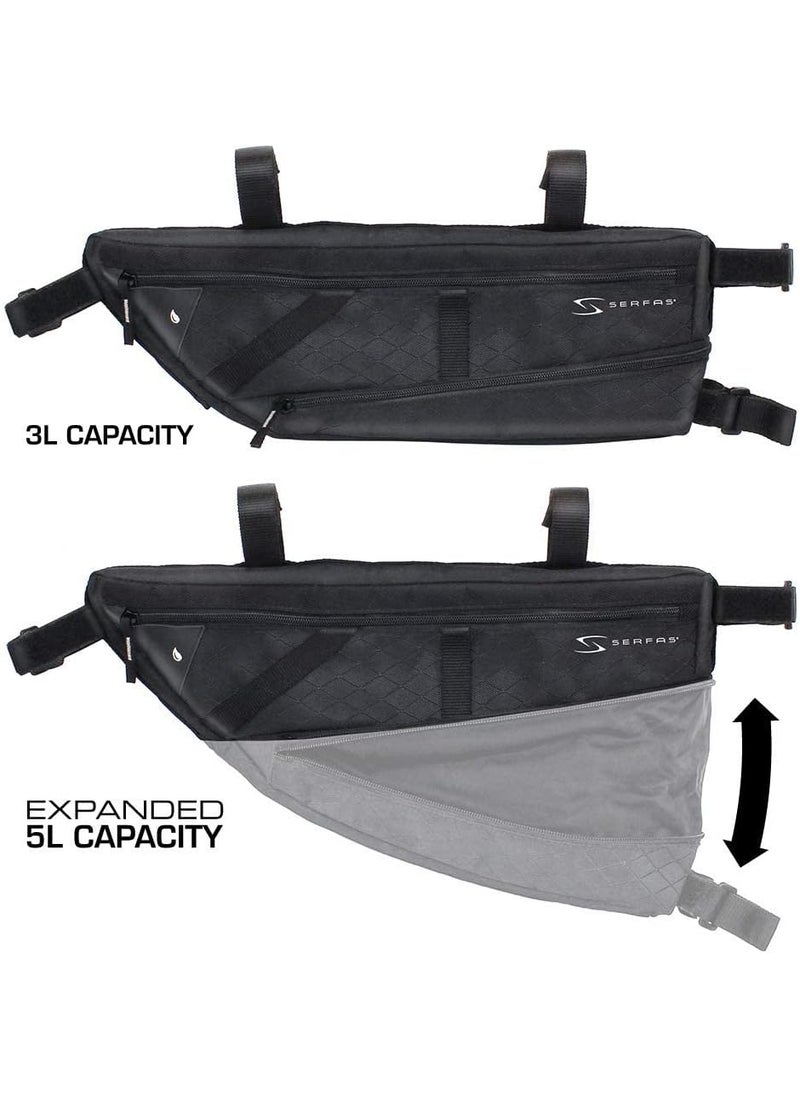 SERFAS Serfas Ark Expandable HalfFrame Bicycle Bag Black  - Image 3
