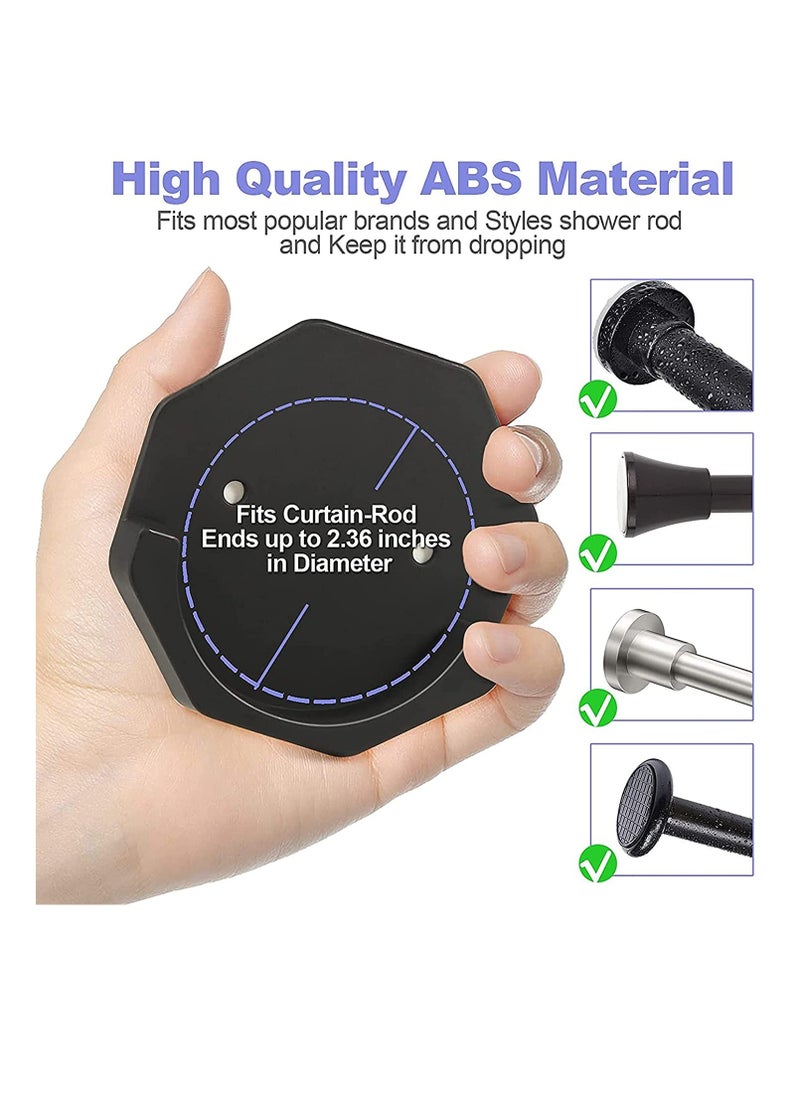 Generic Shower Curtain Rod Holder 2PCS Adhesive Shower Rod Wall Mount Holder for Wall Bathroom No Drilling Stick On Black Easy to Install and Persistent Viscous Shower Curtain Rod Not Included  - Image 4
