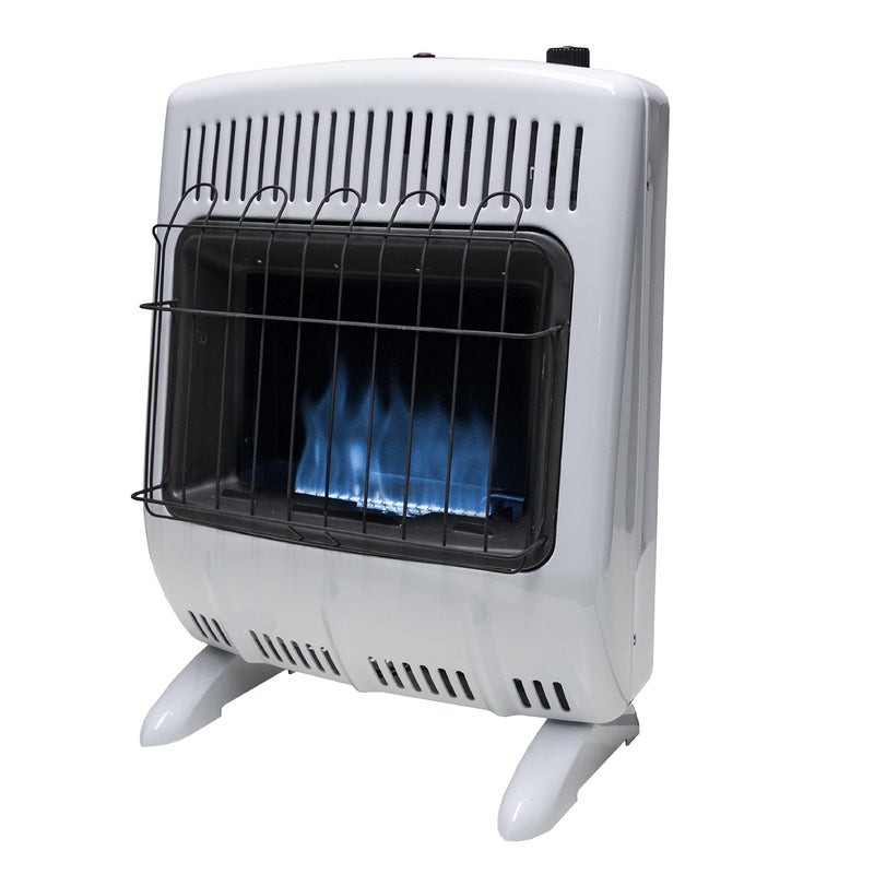 Mr. Heater Mr Heater MHVFBF20NGT 20000 BTU Vent Free Blue Flame Natural Gas Heater  Supplemental Heat in Cold Rooms Additions Sun Rooms  Cabins  White