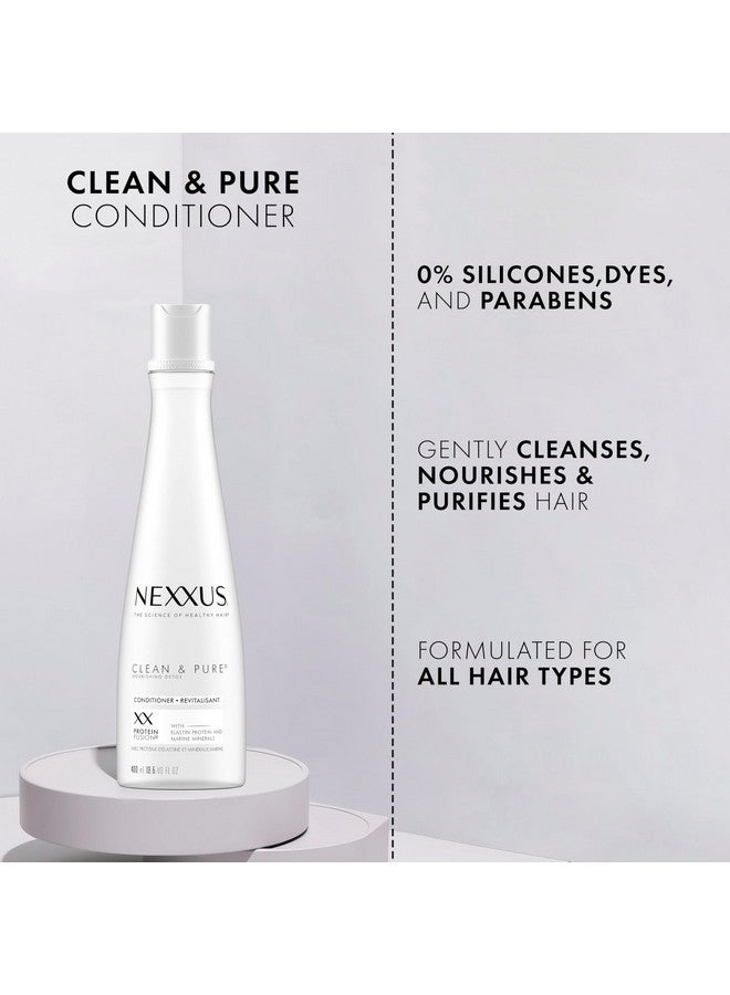 Nexxus Clean and Pure Conditioner With ProteinFusion, Nourished Hair Care, Silicone, Dye, and Paraben Free 13.5 oz - Image 2