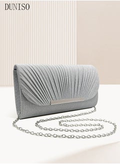 DUNISO Women Shiny Glitter Evening Clutch Crossbody Bag Envelope Handbag Chain Purse for Wedding Formal Cocktail Party  - Image 4