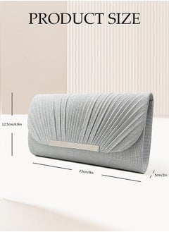 DUNISO Women Shiny Glitter Evening Clutch Crossbody Bag Envelope Handbag Chain Purse for Wedding Formal Cocktail Party  - Image 3
