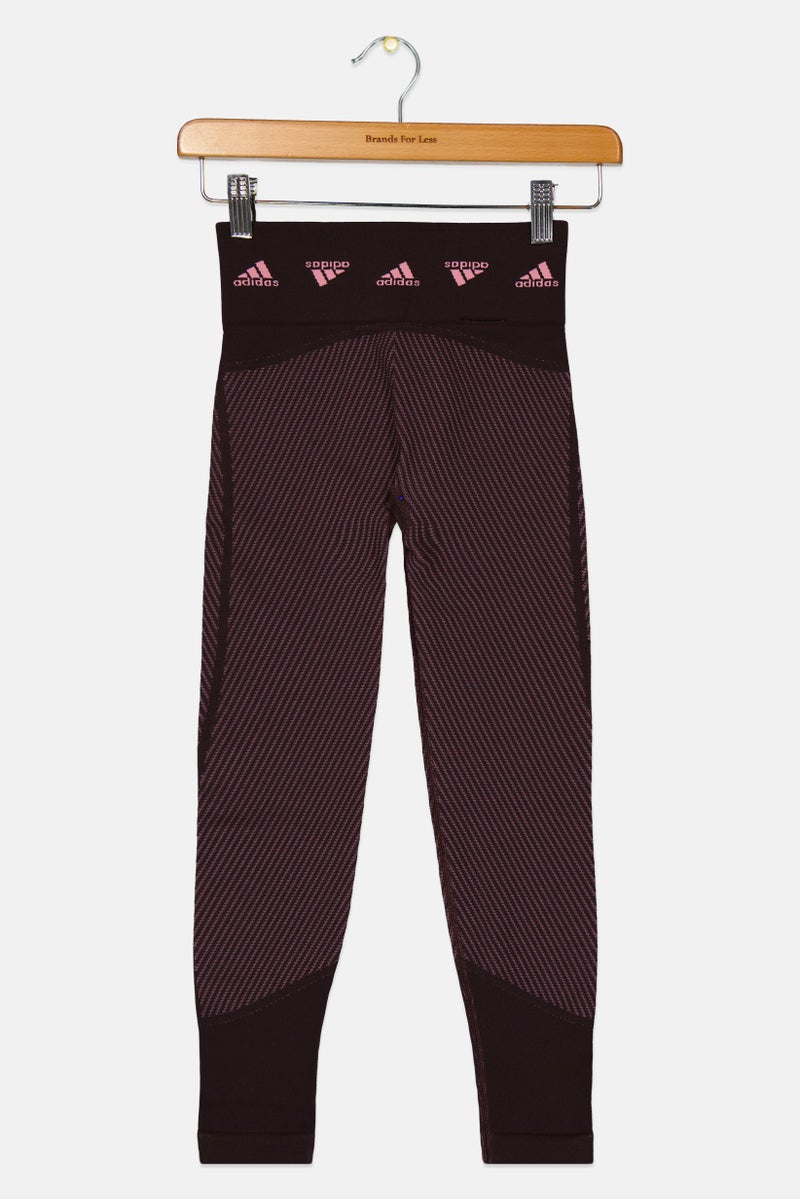 Adidas Kids Girl Sportswear Fit Training Leggings, Purple - Image 2