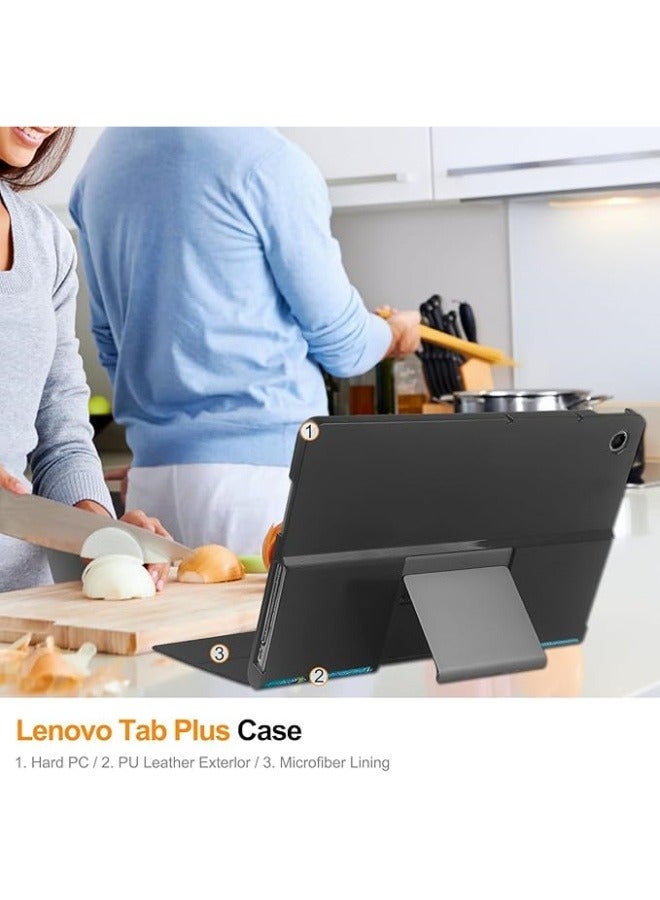 متوافق مع غطاء Lenovo Tab Plus 11.5-inch 2024 (TB351FU)، غطاء جلدي ذكي مع حامل أمامي لـ Lenovo Tab Plus 11.5''. - Image 3