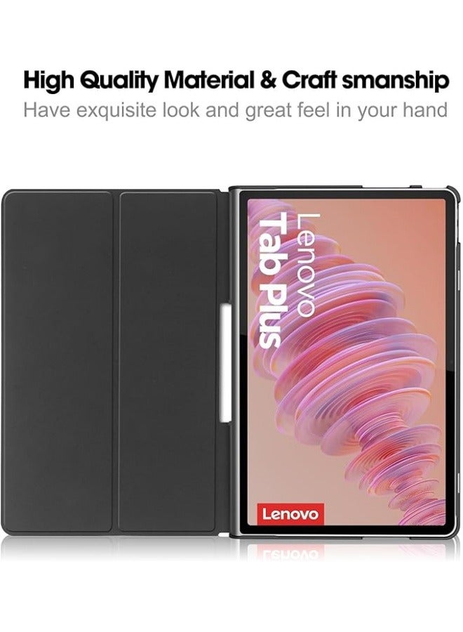 متوافق مع غطاء Lenovo Tab Plus 11.5-inch 2024 (TB351FU)، غطاء جلدي ذكي مع حامل أمامي لـ Lenovo Tab Plus 11.5''. - Image 5