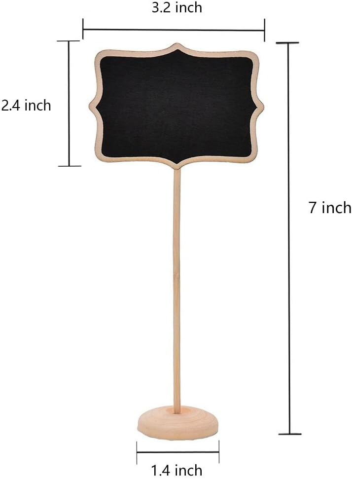 DSTELIN 15 Pack 236 x 335inches Wood Mini Chalkboard Signs with Support Easels Place Cards Small Rectangle Chalkboards for Weddings Birthday Parties and Special Event Decorations  - Image 4