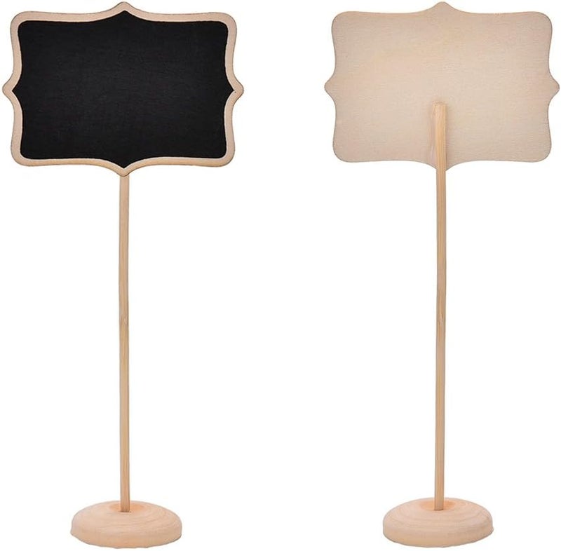 DSTELIN 15 Pack 236 x 335inches Wood Mini Chalkboard Signs with Support Easels Place Cards Small Rectangle Chalkboards for Weddings Birthday Parties and Special Event Decorations  - Image 5