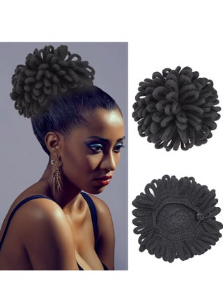 Black Afro Puff Hair Extension Synthetic Petal Loc Buns, African DreadLock Bun Drawstring Ponytail Chignon Locs Braids Buns Wig, Faux Clip in Pony Tail for Women, 1PCS - pzsku/Z9360F508C0A9D4B03C72Z/45/_/1698649398/3ef27d20-a2ba-4dad-822c-b12dff10225d