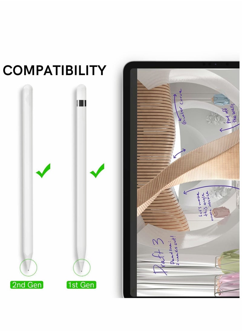 Y&D - Replacement Tips for Apple Pencil, 3 Pack Compatible with Pencil 2nd Gen and 1st Gen, No Wear Out Fine Point Precise Control Pen Like Nibs (Clear+Black+White) - Image 1