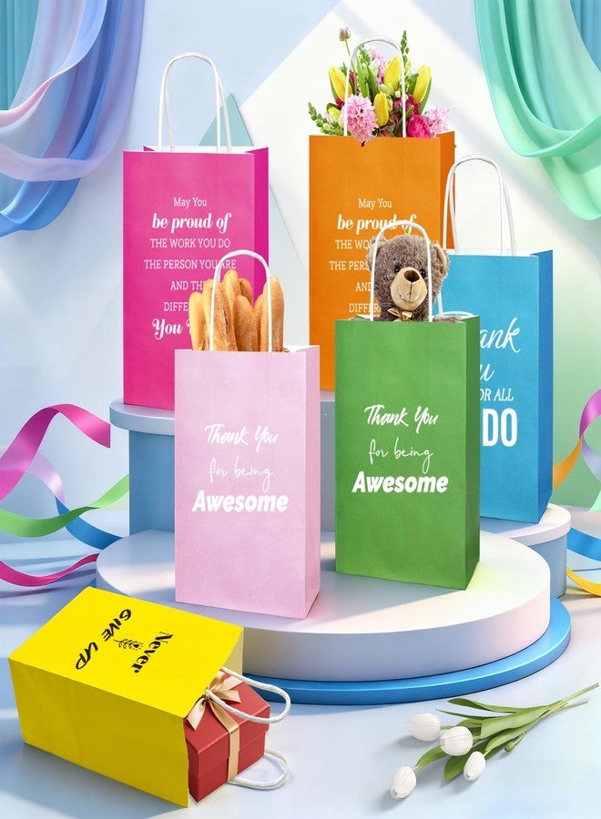 Tarevaniwa 100 Pcs Christmas Employee Appreciation Gift Bags Bulk - Include 50 Paper Bags with Handles and 50 Tissue Paper, Thank You Gifts for Offices Coworkers, Staff, Team, Volunteers, Thanksgiving（Coloful） - Image 4