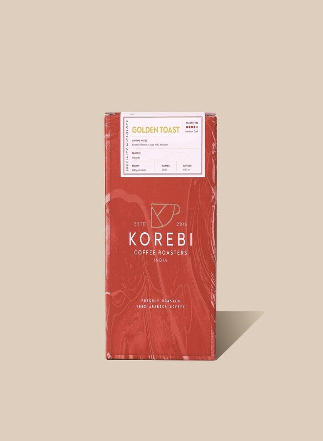 Korebi قهوة كوريبي جولدن توست برو، تحميص متوسط داكن (إنتاج خاص من دفعة صغيرة) - معالجة طبيعية مجففة بالشمس - 250 غرام، نوع الطحن: شاني - Image 2