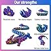 SYEFKJSA 3D Printed Dragon Eggs with Dragon Inside 12InchArticulated Fidget 3D Printed Animals Interesting Decorative Gift Easter Basket Essentials Stuffers Red Green Blue - Image 4