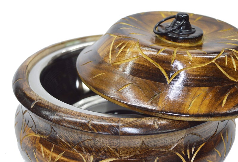 MDZ™ - Modern Decorative Zone - Handcrafted Wooden Chapati/Bread/Roti Serving Box for Kitchen & Dinning Table, Size : 23 x 23 x 12 Centimetre - Image 3