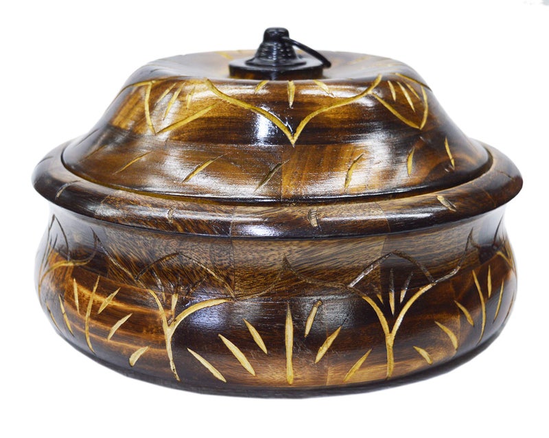 MDZ™ - Modern Decorative Zone - Handcrafted Wooden Chapati/Bread/Roti Serving Box for Kitchen & Dinning Table, Size : 23 x 23 x 12 Centimetre - Image 1