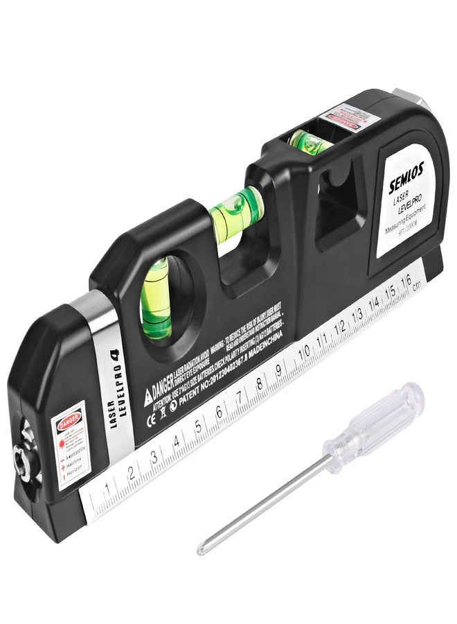 Semlos Multipurpose Laser Level, Spirit Levels, Measuring Tape, Standard and Metric Tape Ruler (8ft/250cm) - Image 1