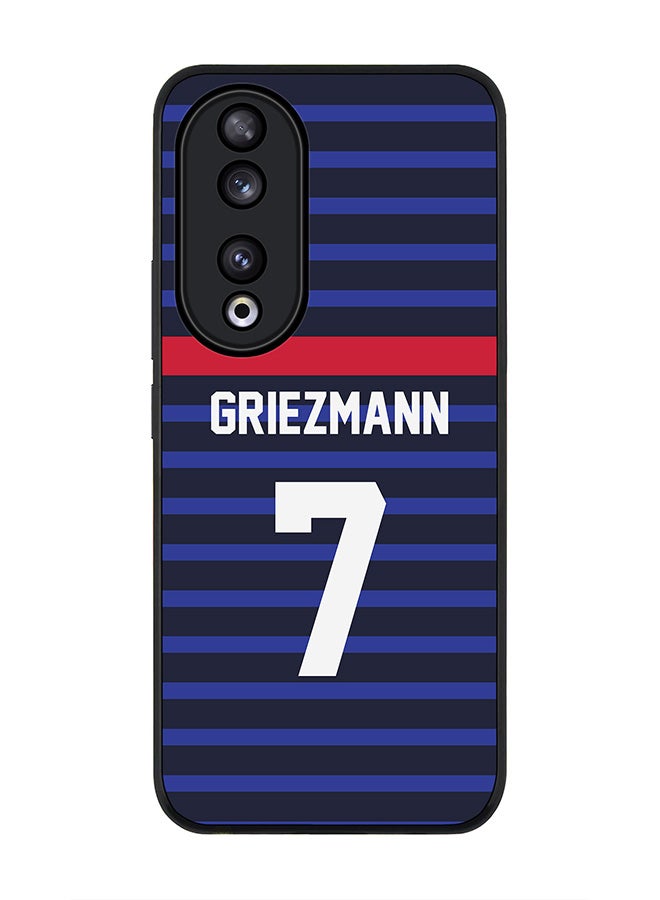 Stylizedd Rugged Black edge case for Honor 90 5G, Slim fit Case Flexible Anti Drop TPU Gel Thin Cover - Football Team - France, Player Name - Griezmann - Image 1