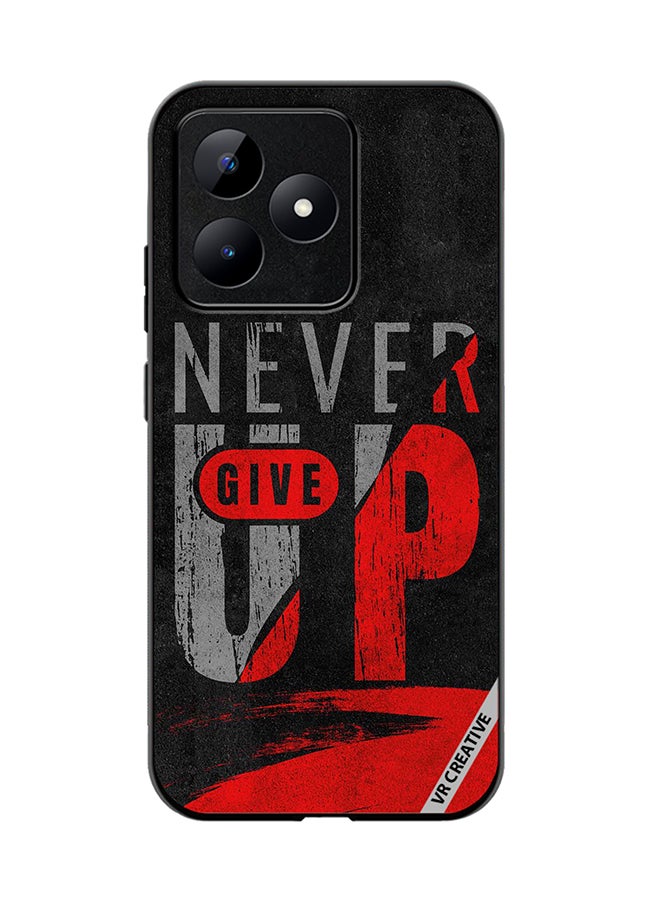 VR CREATIVE Protective Case Cover For Realme C53 Never Give Up Design Multicolour - Image 1