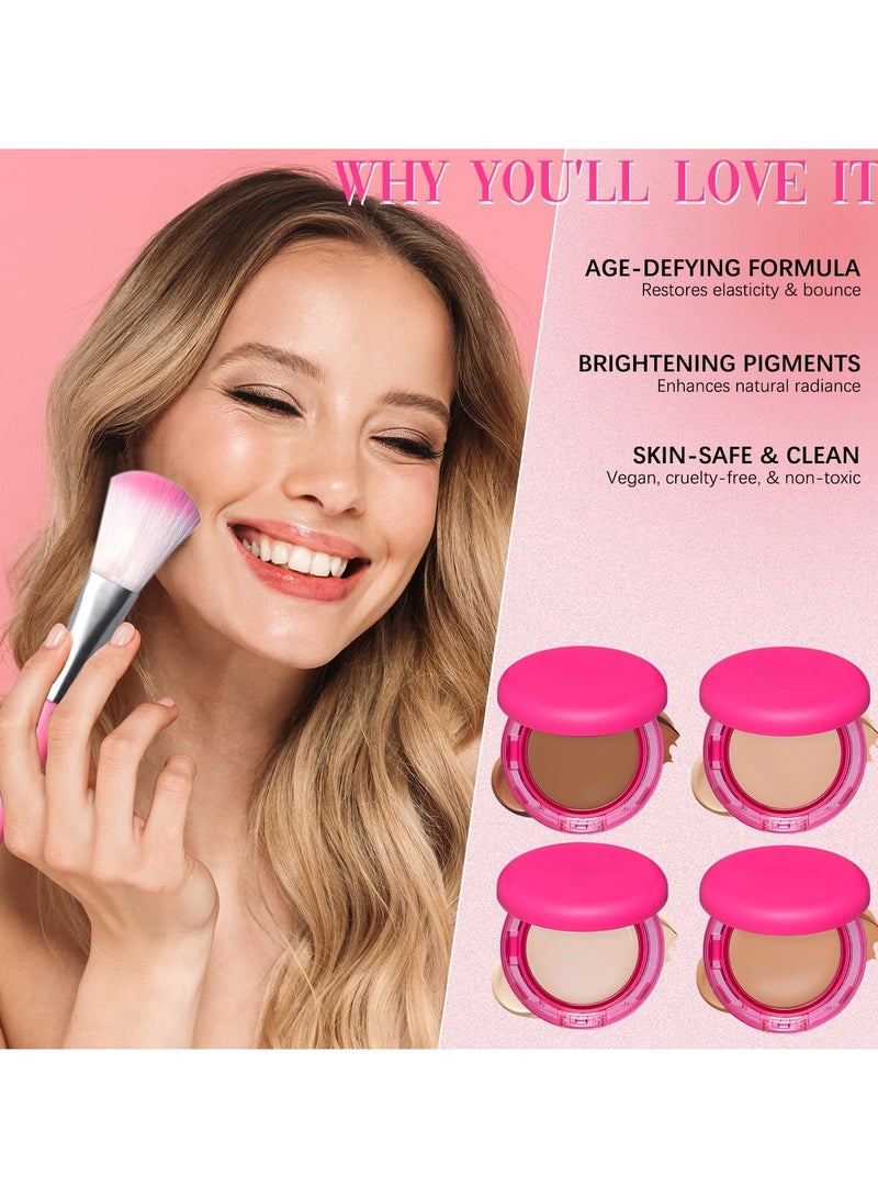 ATRJSZ Peptide Bounce Foundation – Hydrating, Age-Defying Foundation for Mature Skin And All Skin Types, Vegan, Clean, Natural, Medium Buildable Coverage, Satin Finish (Light) - Image 4