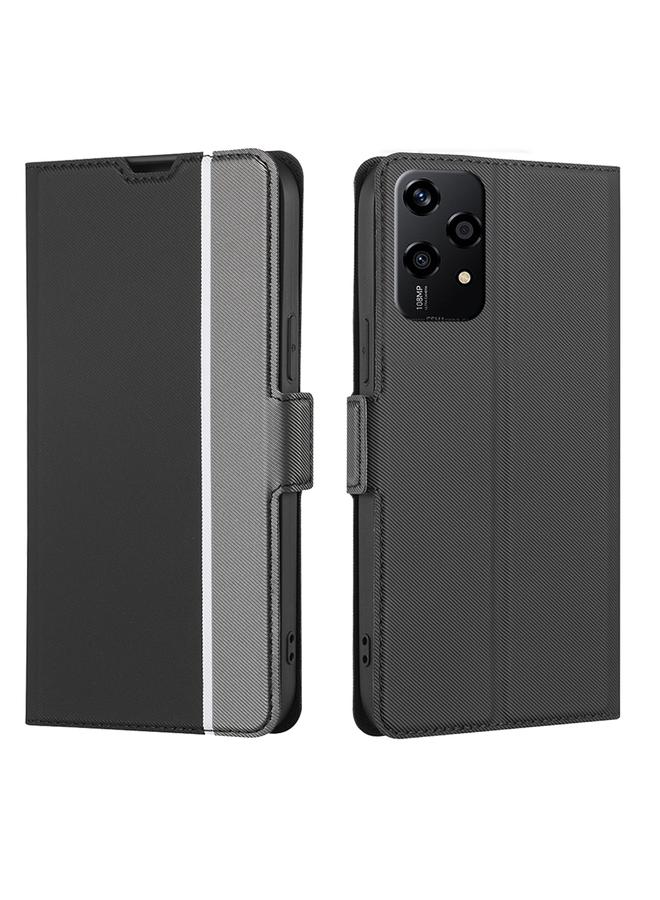 S-TOP Case For Honor 200 Lite 5G Global Twill Texture Side Button Leather Phone Case - Image 1