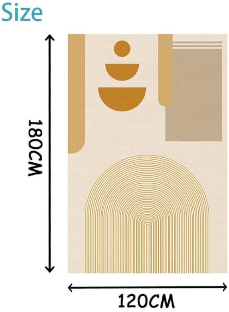 Arabest Modern Contemporary Aesthetic 120 * 180CM Area Rugs, Washable & Stain Resistant Carpet,Home Decor for Living Room & Bedroom - Image 2