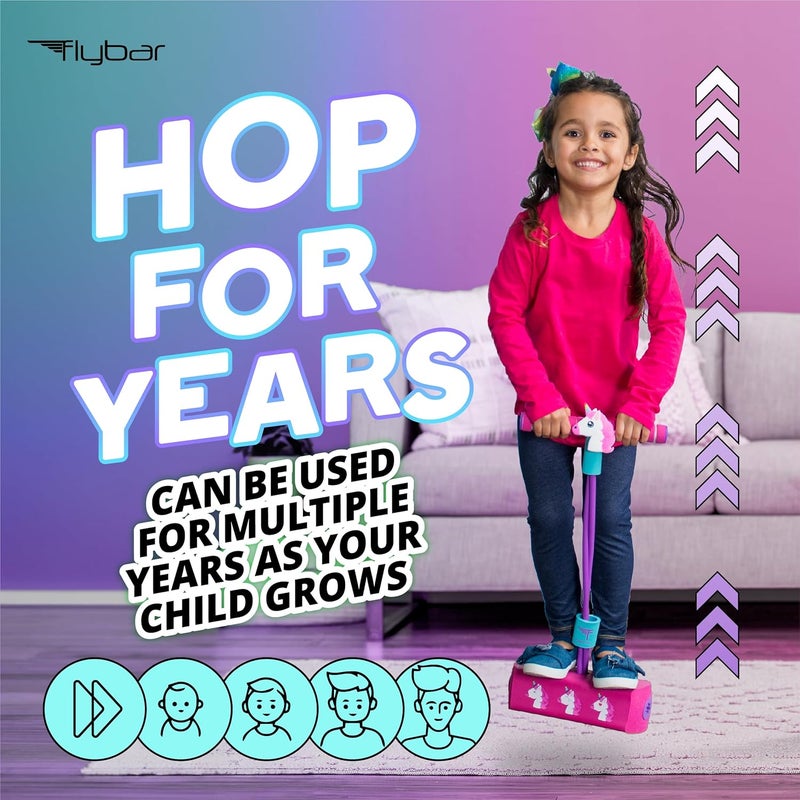 Flybar My First Foam Pogo Jumper for Kids Fun and Safe Pogo Stick for Toddlers, Durable Foam and Bungee Jumper for Ages 3 and up, Supports up to 250lbs - Image 5