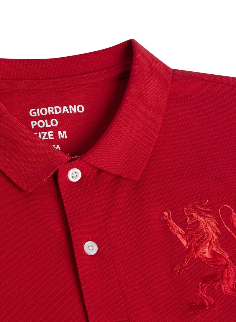 GIORDANO Lion Polo Red  - Image 3