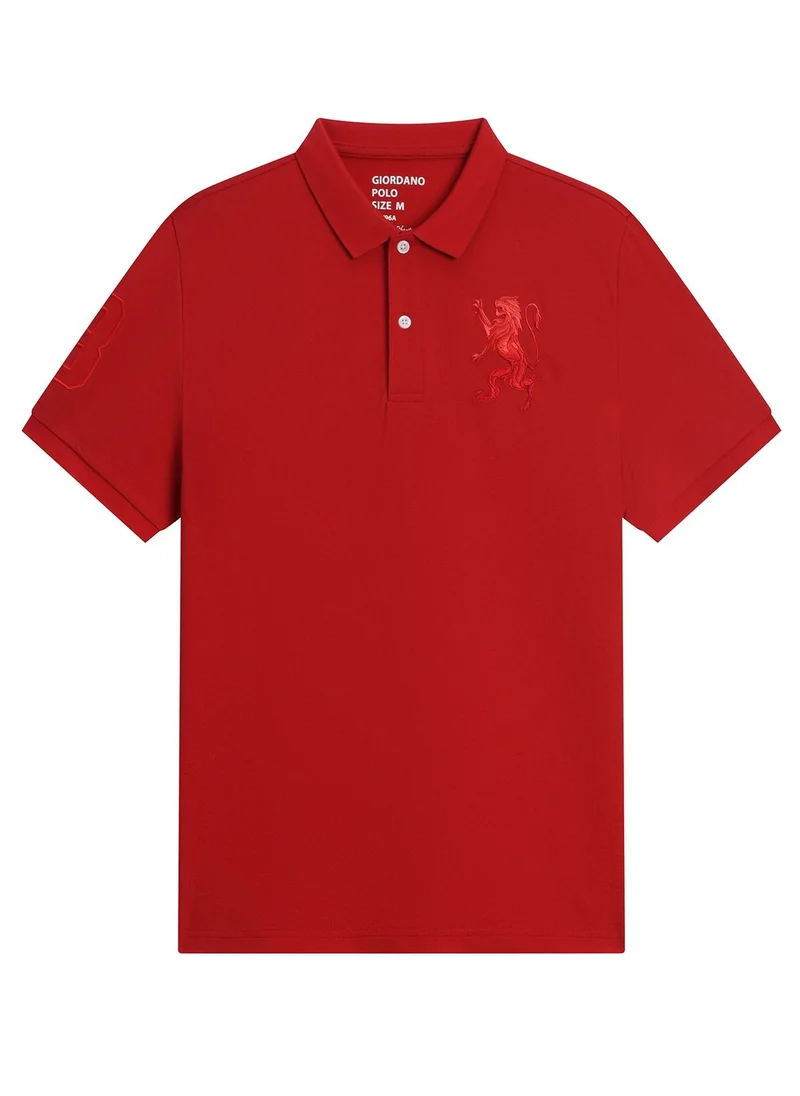 GIORDANO Lion Polo Red