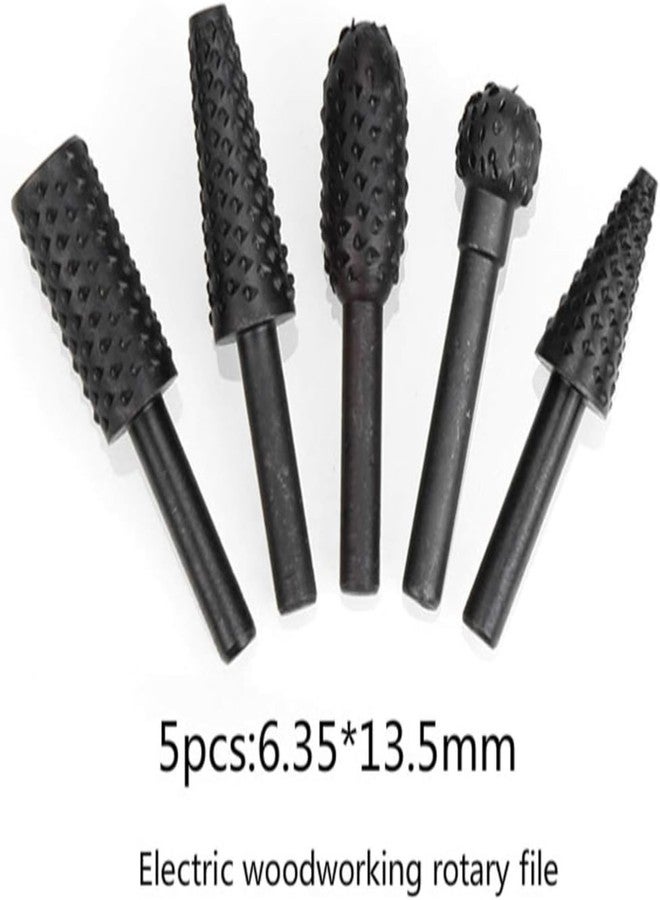 ILIKA 1/8''(3mm) Shank Rotary Burr Rasp Set Carbon Steel Wood Carving File Rasp Drill Bits Fit Dremel Rotary Tools for DIY Woodworking Wood Plastic Carving Polishing Grinding Engraving, 10Pcs - Image 3