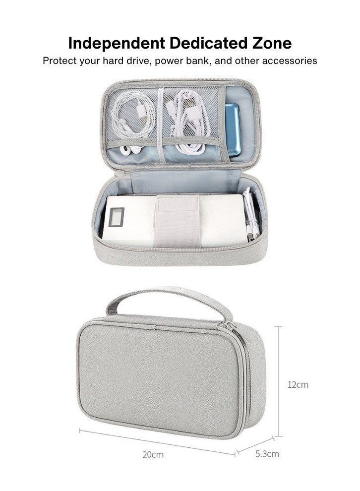 حقيبة تنظيم إلكترونية مقاومة للماء، وحقيبة تكنولوجيا السفر، وحقيبة الأدوات الإضافية الرقمية للهواتف الذكية/الكاميرات/مصارف الطاقة/كابلات البيانات، حقيبة إدارة الكوابل، الحجم المتوسط - Image 2