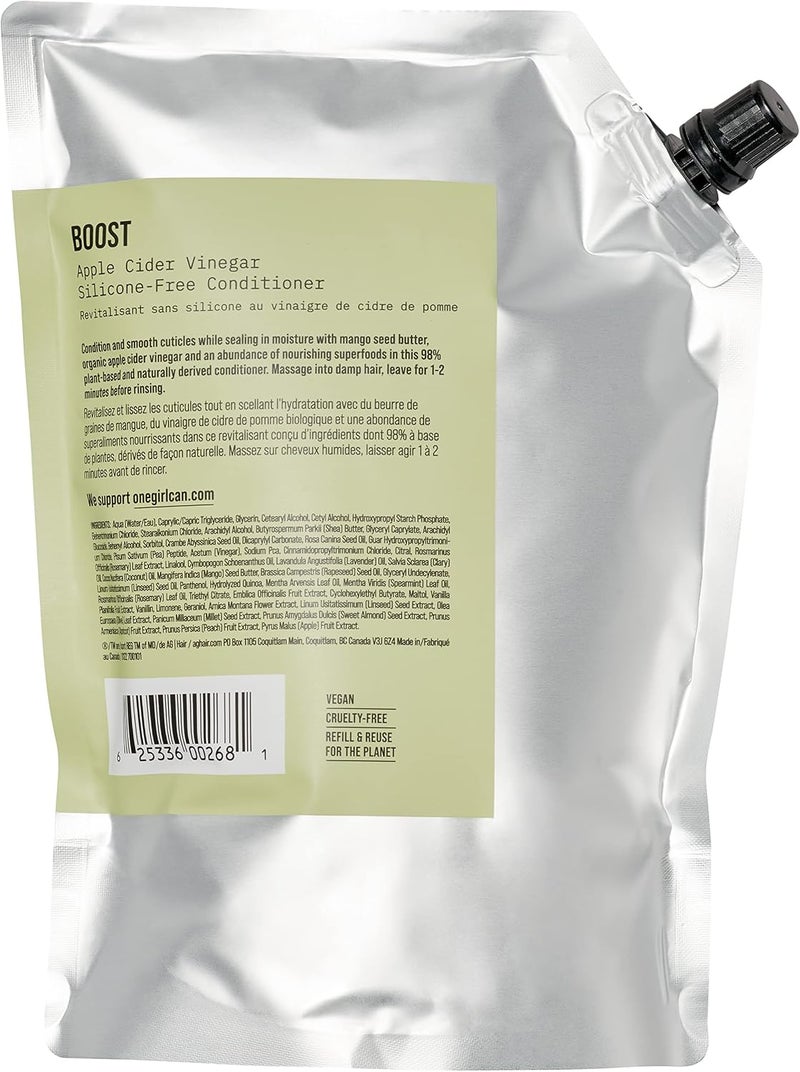 AG Care AG Hair BOOST Apple Cider Vinegar Refill Conditioner 1L - Image 2
