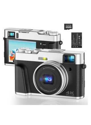 4K Digital Camera, Photography Auto Focus 48MP YouTube Vlog Camera, 16x Digital Zoom Camcorder Anti-Shake with 32GB Micro Card, Compact Point-and-Shoot Travel Camera - pzsku/Z93617A115BB466DF5CE5Z/45/_/1723110555/348a32c8-267a-41d0-a293-b9f0ad39ff8a