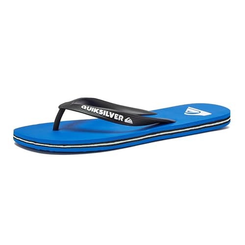 Quiksilver Men's MOLOKAI Sandal, black/blue/black, 11 M US - Image 1